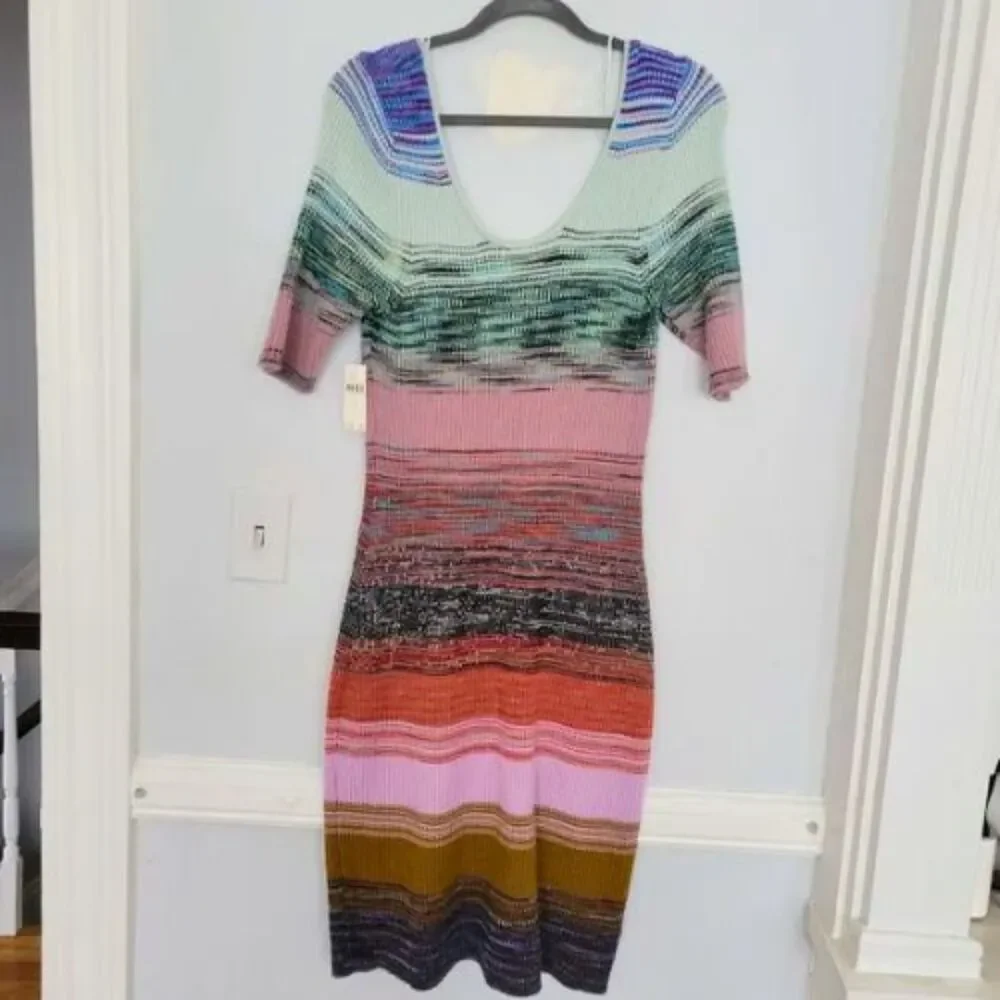 NWT Anthropologie Space-Dyed Knit Midi Dress | L